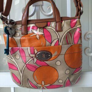 Fossil Key-Per Coated Canvas Crossbody Bag.